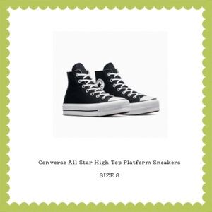 Converse Black High Top Platform Sneakers
